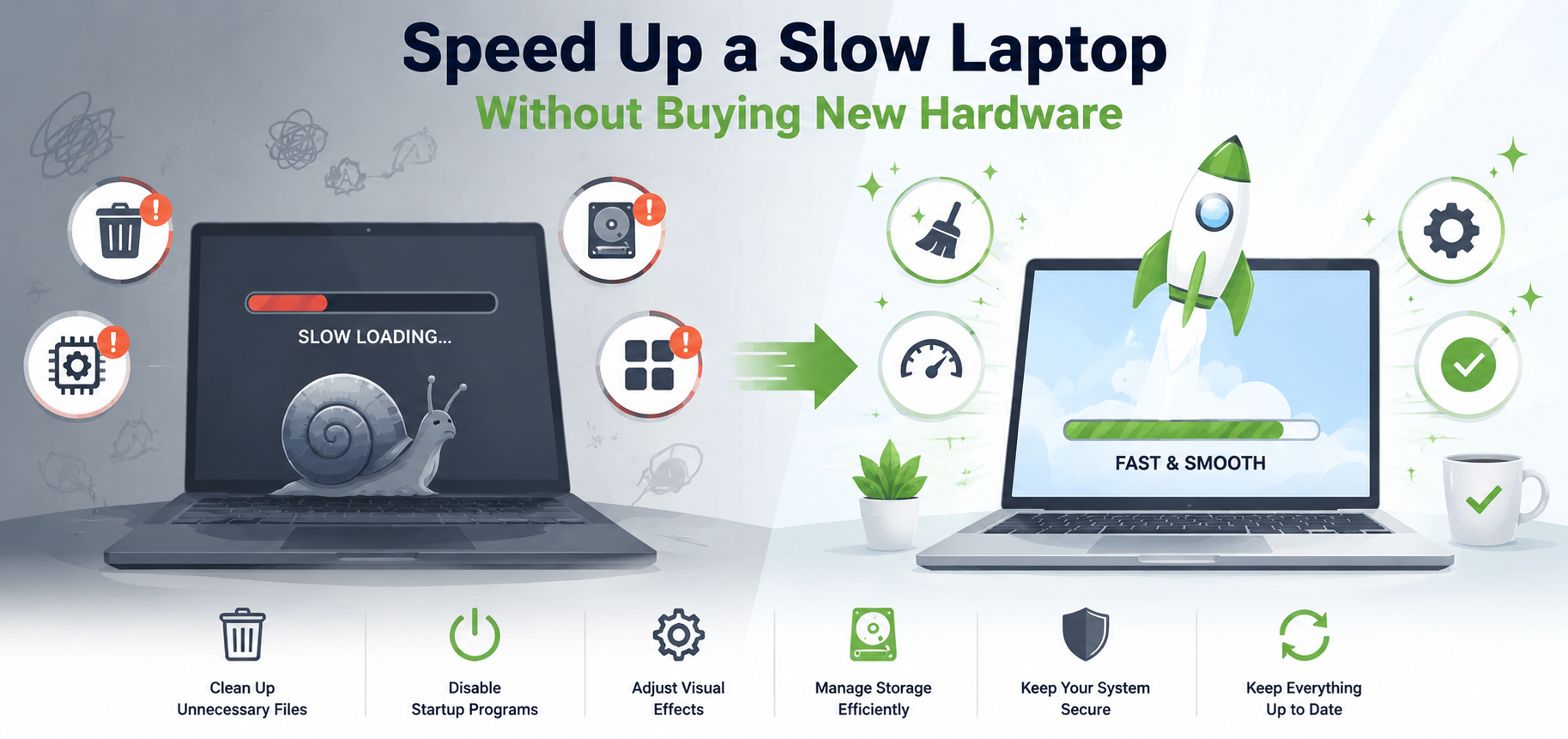 How to Speed Up a Slow Laptop Without Buying New Hardware